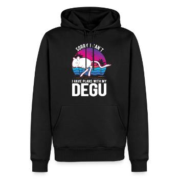 Degu Geschenk Strauchratte Walddegu - Männer Premium Bio Hoodie - Schwarz - Vorne - Nico (187cm)