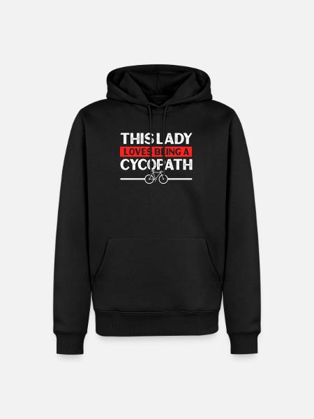 Grappige Dame Fietsen fietser fiets - Herre Premium økologisk hoodie - sort