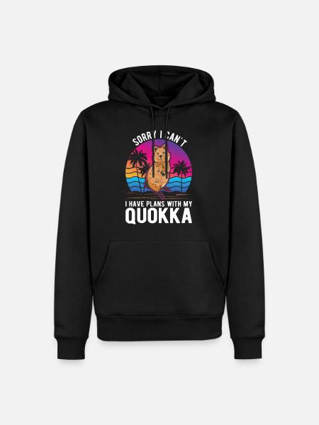 Quokka Short-tailed Kangaroo - Men’s Premium Organic Hoodie - black