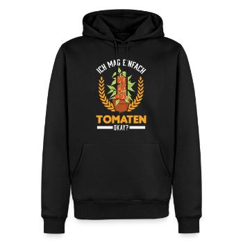 Ich mag einfach Tomaten Tomatenzüchter Paradeiser - Männer Premium Bio Hoodie - Schwarz - Vorne - Nico (187cm)