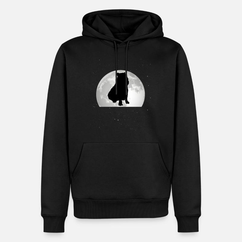 Capybara Lune Capybara - Sweat à capuche Premium bio Homme - noir