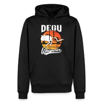 Degu Flüsterer Degu Whisperer - Männer Premium Bio Hoodie - Schwarz - Vorne - Nico (187cm)