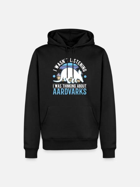 Erdferkel Geschenk Aardvark - Männer Premium Bio Hoodie - Schwarz
