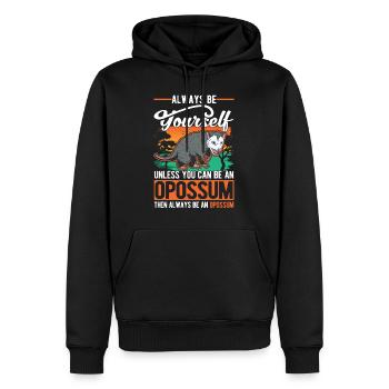 Opossum Gift Possum Pouch Rat - Men’s Premium Organic Hoodie - black - Front - Nico (187cm)