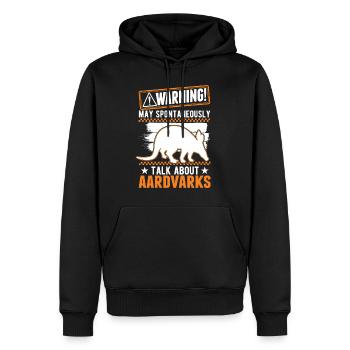Avertissement Aardvark Cadeau Aardvark - Sweat à capuche Premium bio Homme - noir - Devant - Nico (187cm)