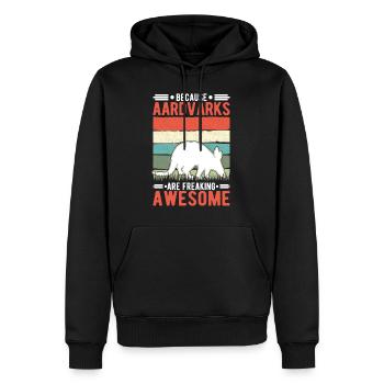 Because Aardvarks are freaking awesome aardvark - Men’s Premium Organic Hoodie - black - Front - Nico (187cm)