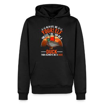 Canard Cadeau Canard Éleveur de Canard - Sweat à capuche Premium bio Homme - noir - Devant - Nico (187cm)