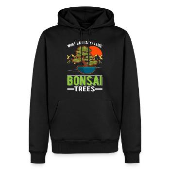 Que puis-je dire que j’aime bonsaï arbres bonsaï arbre - Sweat à capuche Premium bio Homme - noir - Devant - Nico (187cm)
