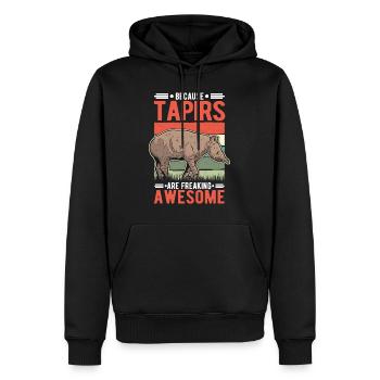 Because Tapirs are freaking awesome - Männer Premium Bio Hoodie - Schwarz - Vorne - Nico (187cm)