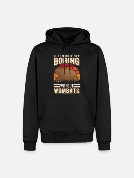 Wombat australien - Sweat à capuche Premium bio Homme - noir
