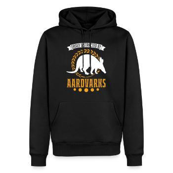 Easily distracted by Aardvarks aardvark - Men’s Premium Organic Hoodie - black - Front - Nico (187cm)