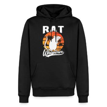 Ratten Flüsterer Hausratte Rattenbesitzer - Männer Premium Bio Hoodie - Schwarz - Vorne - Nico (187cm)