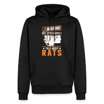 Warning Rat Owner Pets - Men’s Premium Organic Hoodie - black - Front - Nico (187cm)