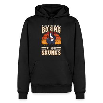 Life would be so boring without Skunks Stinktier - Männer Premium Bio Hoodie - Schwarz - Vorne - Nico (187cm)
