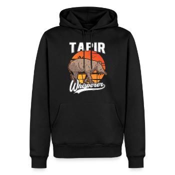 Tapir Flüsterer - Männer Premium Bio Hoodie - Schwarz - Vorne - Nico (187cm)
