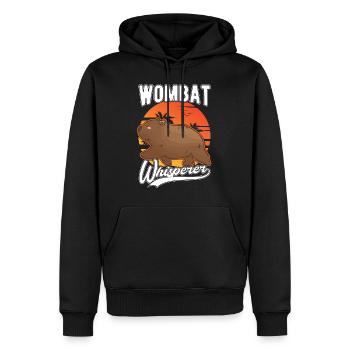 Wombat Flüsterer - Männer Premium Bio Hoodie - Schwarz - Vorne - Nico (187cm)