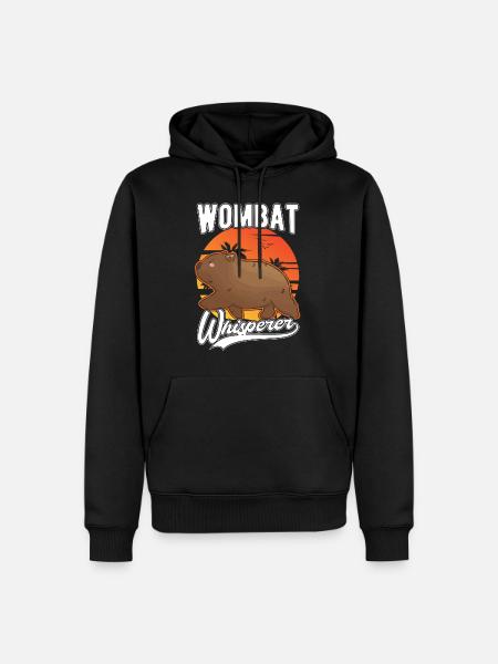 Wombat Flüsterer - Männer Premium Bio Hoodie - Schwarz