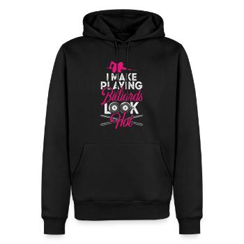 Pocketologist Billard Piscine Billard 8 Femme - Sweat à capuche Premium bio Homme - noir - Devant - Nico (187cm)