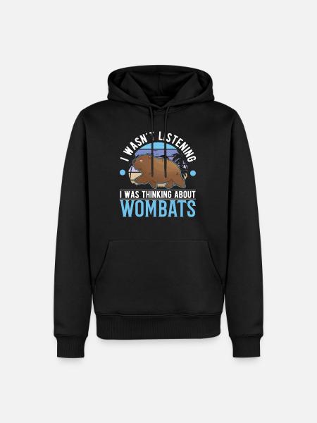 Wombat australien - Sweat à capuche Premium bio Homme - noir
