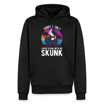 Stinktier I have plans with my Skunk - Männer Premium Bio Hoodie - Schwarz - Vorne - Nico (187cm)