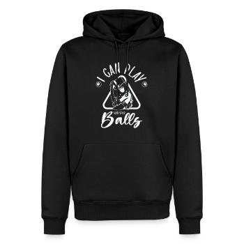 Pocketologist Billard Piscine Billard 8 Femme - Sweat à capuche Premium bio Homme - noir - Devant - Nico (187cm)