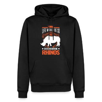 Life would be so boring without Rhinos Nashorn - Männer Premium Bio Hoodie - Schwarz - Vorne - Nico (187cm)