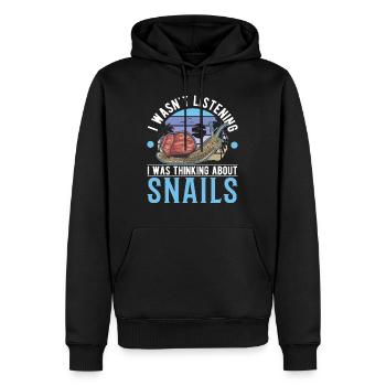 Cadeau d’escargot Vignoble Escargot - Sweat à capuche Premium bio Homme - noir - Devant - Nico (187cm)
