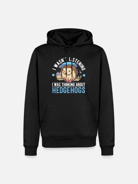 Igel Liehbaber Stacheligel - Männer Premium Bio Hoodie - Schwarz