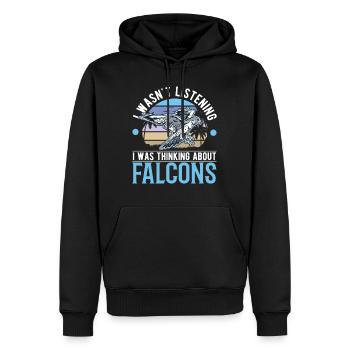 Falconer Cadeau Fauconnerner Fauconnernière - Sweat à capuche Premium bio Homme - noir - Devant - Nico (187cm)