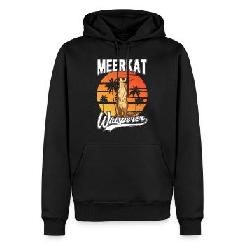 Erdmännchen Flüsterer Meerkat Whisperer - Sweat à capuche Premium bio Homme - noir - Devant - Nico (187cm)