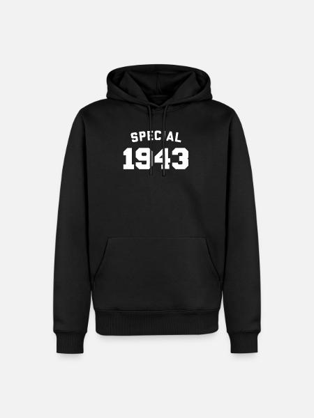 Funny Birthday Special 1943 - Men’s Premium Organic Hoodie - black