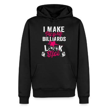 Pocketologist Billard Piscine Billard 8 Femme - Sweat à capuche Premium bio Homme - noir - Devant - Nico (187cm)