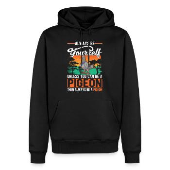 Pigeon Cadeau Pigeon Colombier Plus Chic Pigeon Voyageur - Sweat à capuche Premium bio Homme - noir - Devant - Nico (187cm)