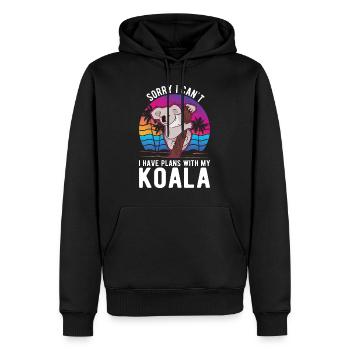 Koala Koala Bear Amoureux - Sweat à capuche Premium bio Homme - noir - Devant - Nico (187cm)