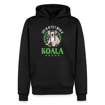 Life is better with a Koala Koala Bear - Men’s Premium Organic Hoodie - black - Front - Nico (187cm)