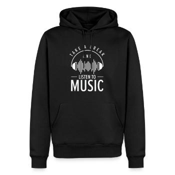 Serenity Music Lover Entspannende Pause - Männer Premium Bio Hoodie - Schwarz - Vorne - Nico (187cm)