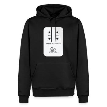 Steckdose Witze Geerdet Strenge Eltern Wortspiele - Männer Premium Bio Hoodie - Schwarz - Vorne - Nico (187cm)