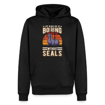 La vie serait si ennuyeuse sans Seal Sea Lion Seal - Sweat à capuche Premium bio Homme - noir - Devant - Nico (187cm)