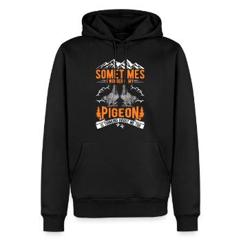 Taube Taubenzüchter Stadttaube - Männer Premium Bio Hoodie - Schwarz - Vorne - Nico (187cm)