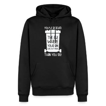 Erwachsenwerden Humorvolles Wortspiel Leben Alter - Männer Premium Bio Hoodie - Schwarz - Vorne - Nico (187cm)