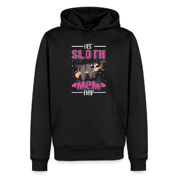 Meilleure maman paresseuse jamais Faultier Mama - Sweat à capuche Premium bio Homme - noir - Devant - Nico (187cm)