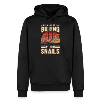 La vie serait si ennuyeuse sans Snails Snail - Sweat à capuche Premium bio Homme - noir - Devant - Nico (187cm)