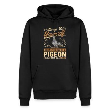 Pigeon Cadeau Pigeon Colombier Plus Chic Pigeon Voyageur - Sweat à capuche Premium bio Homme - noir - Devant - Nico (187cm)