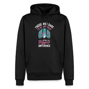 Pfau Inspirational Peacock Fan Wildlife - Männer Premium Bio Hoodie - Schwarz - Vorne - Nico (187cm)
