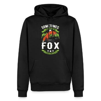Fuchs Geschenk Rotfuchs - Männer Premium Bio Hoodie - Schwarz - Vorne - Nico (187cm)