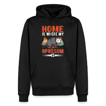 Home is where my Opossum is Possum Beutelratte - Männer Premium Bio Hoodie - Schwarz - Vorne - Nico (187cm)