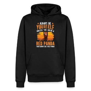 Roter Panda Geschenk Red Panda - Männer Premium Bio Hoodie - Schwarz - Vorne - Nico (187cm)