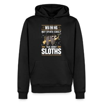 Avertissement de paresseux - Sweat à capuche Premium bio Homme - noir - Devant - Nico (187cm)
