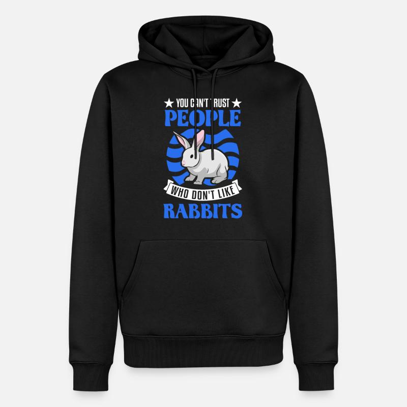 Lapin Lapin Lapin Lapin - Sweat à capuche Premium bio Homme - noir
