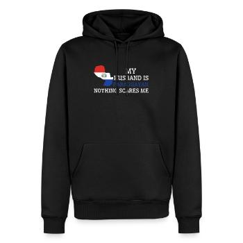 Rien ne me fait peur mari paraguayen - Sweat à capuche Premium bio Homme - noir - Devant - Nico (187cm)